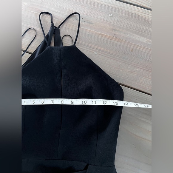 NICHOLAS Black Halter midi open back Sheath cocktail dress size 0 - Picture 9 of 11